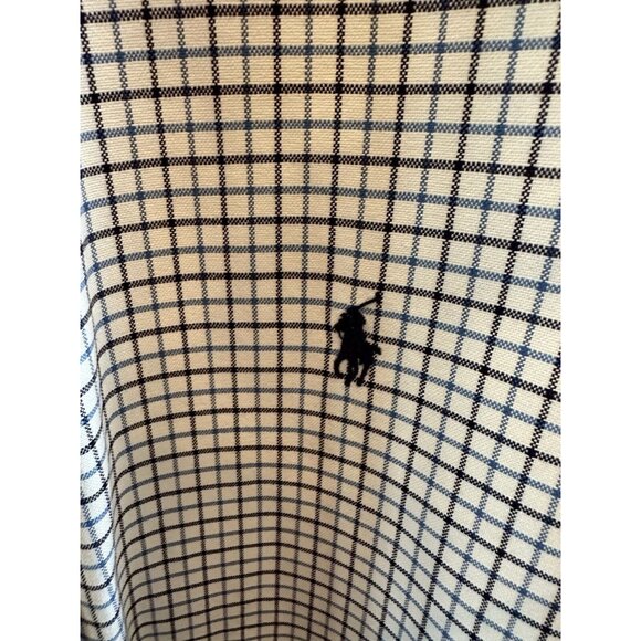 Ralph Lauren Men Shirt Button Up XL Blue Navy Check - Picture 2 of 8